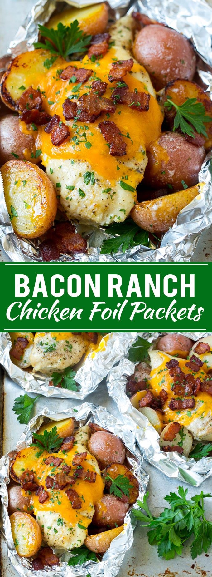 Bacon Ranch Chicken Foil Packets | Chicken in Foil | Foil Packet Recipe | Ranch Chicken #ranchchicken #grilling #chicken #foilpacket #foilpackets #bacon #dinner #dinneratthezoo
