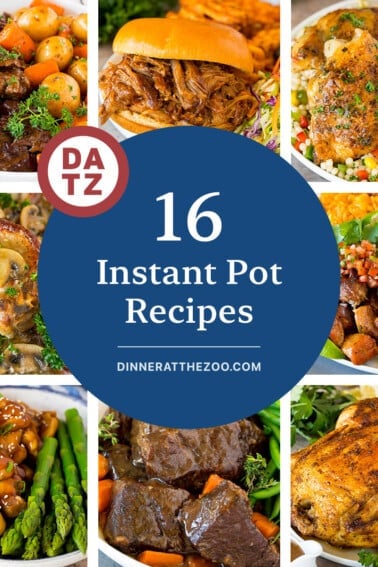 A group of quick and easy Instant Pot recipes for any occasion like pot roast, pork chops and chicken thighs.