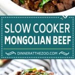 Slow Cooker Mongolian Beef Recipe | Crock Pot Mongolian Beef | Asian Beef Recipe | Slow Cooker Beef #beef #slowcooker #crockpot #asianfood #dinneratthezoo